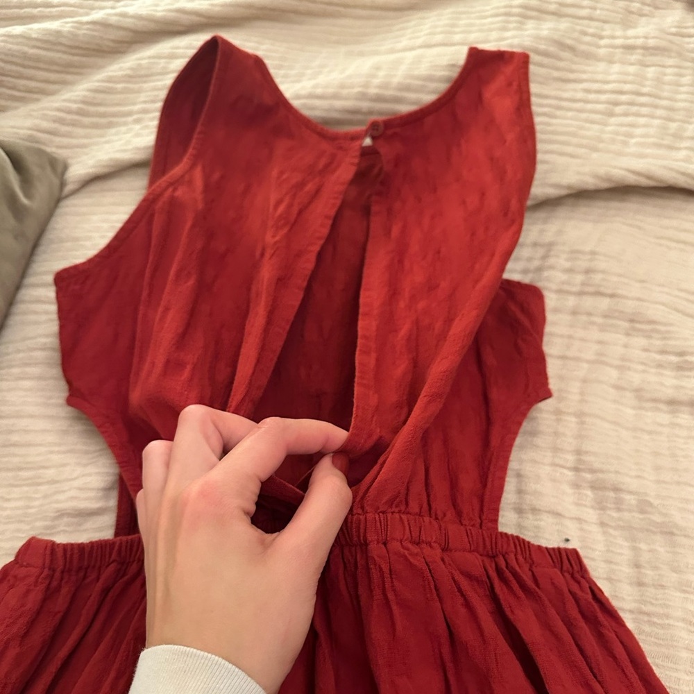 THINKING MU Dress Kin Checkered Red XS - Picture 11 of 14